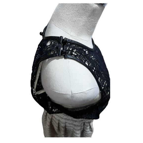 Tracy Reese Leather Trim Lace‎ & Tweed A-Line Dress With Pockets Size 6 - Picture 4 of 15